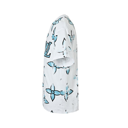 Louis Vuitton all-over mottled presbyopia printed short-sleeves