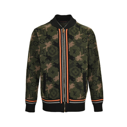 Louis Vuitton 24Fw Western denim jacquard camouflage knitted jacket
