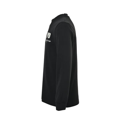 Y-3/Yoji Yamamoto 25Fw letter logo signature embroidered long-sleeved T-shirt