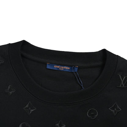 Louis Vuitton dark pattern half-length presbyopia logo embroidered short sleeves