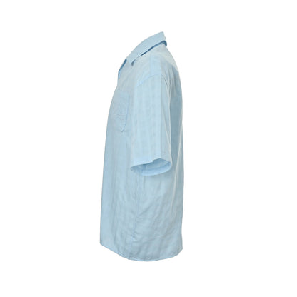 Loewe Anagram embroidered pocket plaid short-sleeved shirt