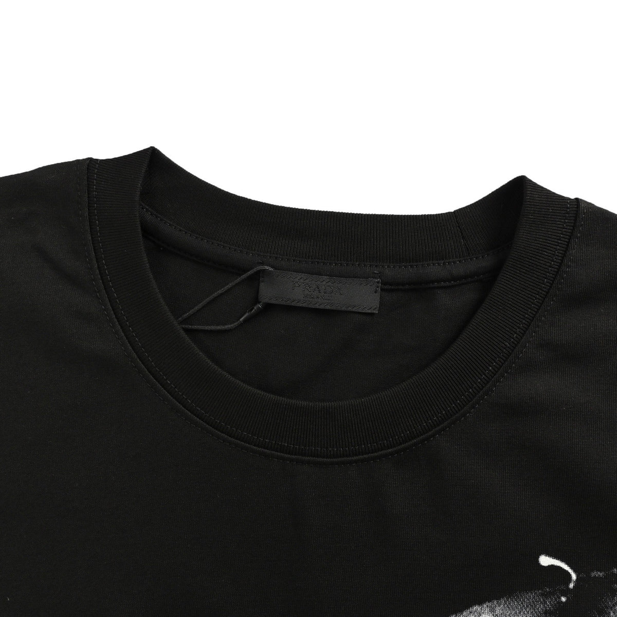 Prada 25Fw large logo splash print long-sleeved T-shirt