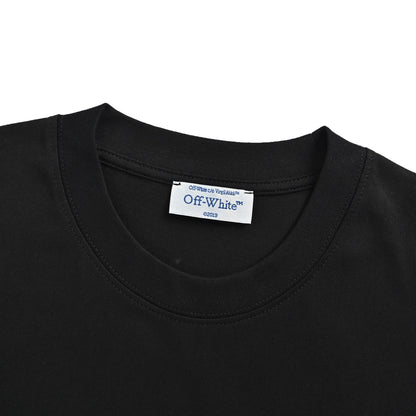 OFF WHITE CO VIRGIL distressed metal anchor print short sleeves