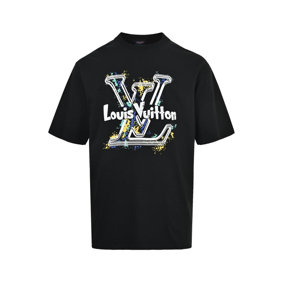 Louis Vuitton graffiti large logo printed short sleeves