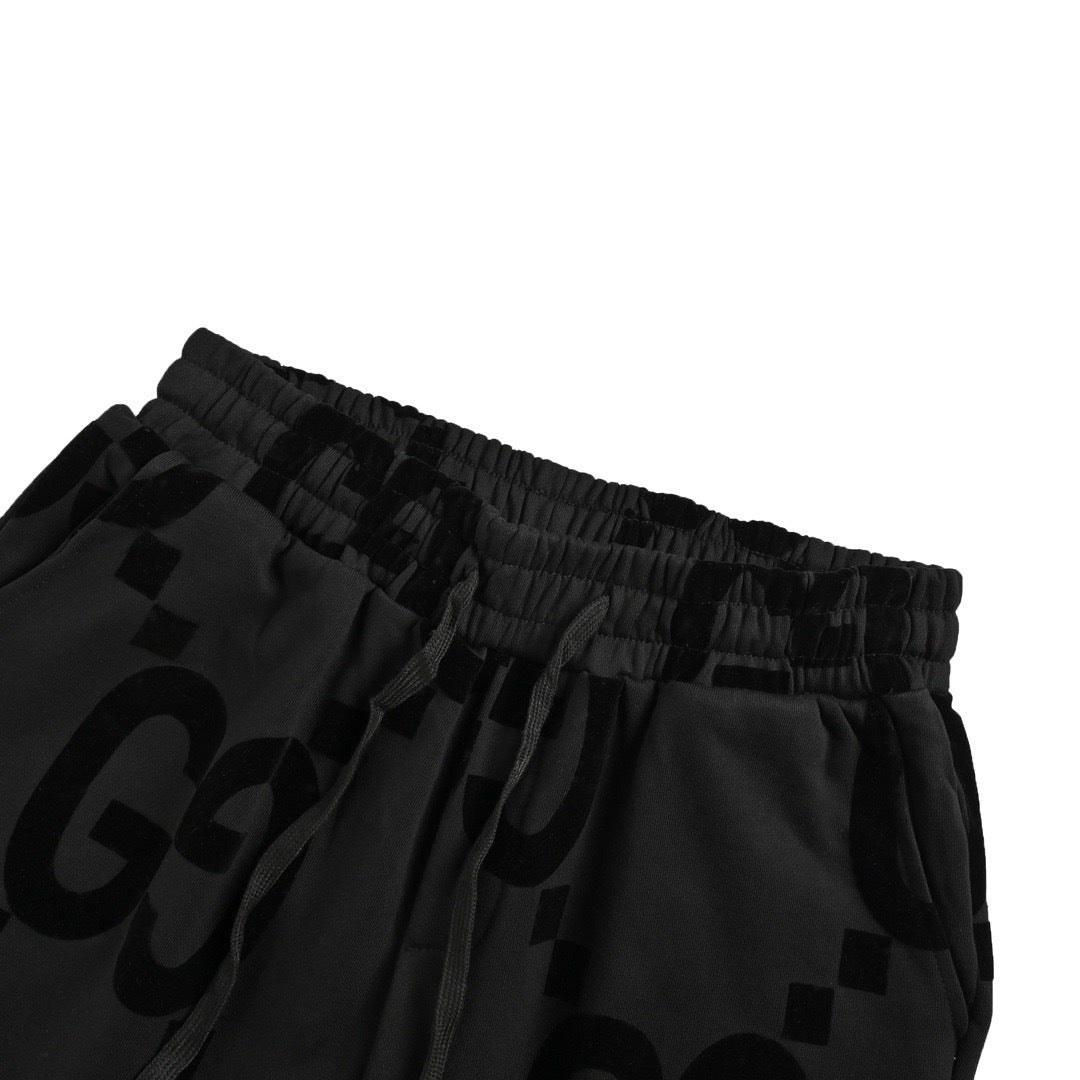 Gucci 24Fw Double G flocked printed suit trousers