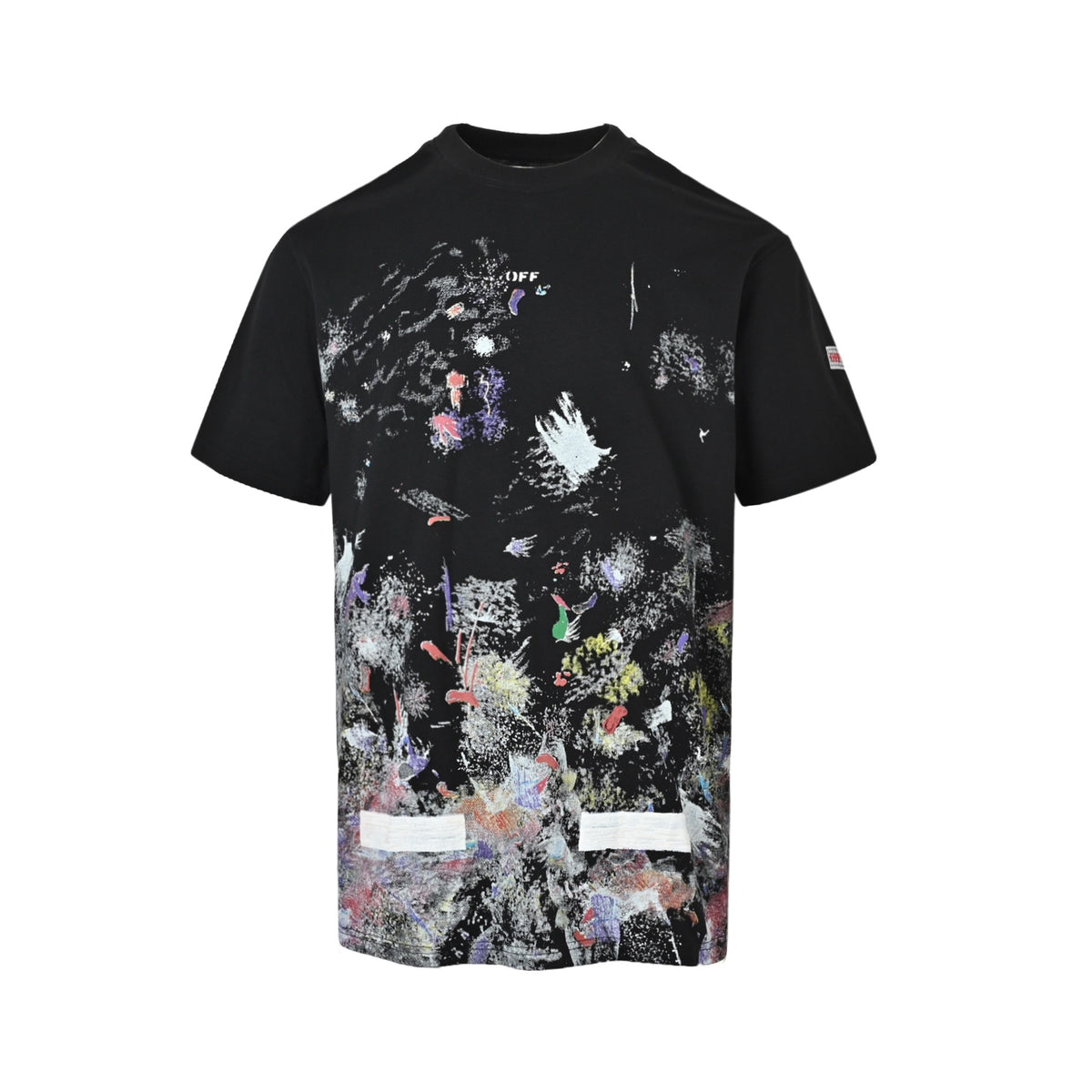 OFF WHITE starry sky fireworks splash ink arrow short sleeves