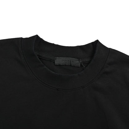 Prada 26ss patch embroidered letters topstitch short sleeves