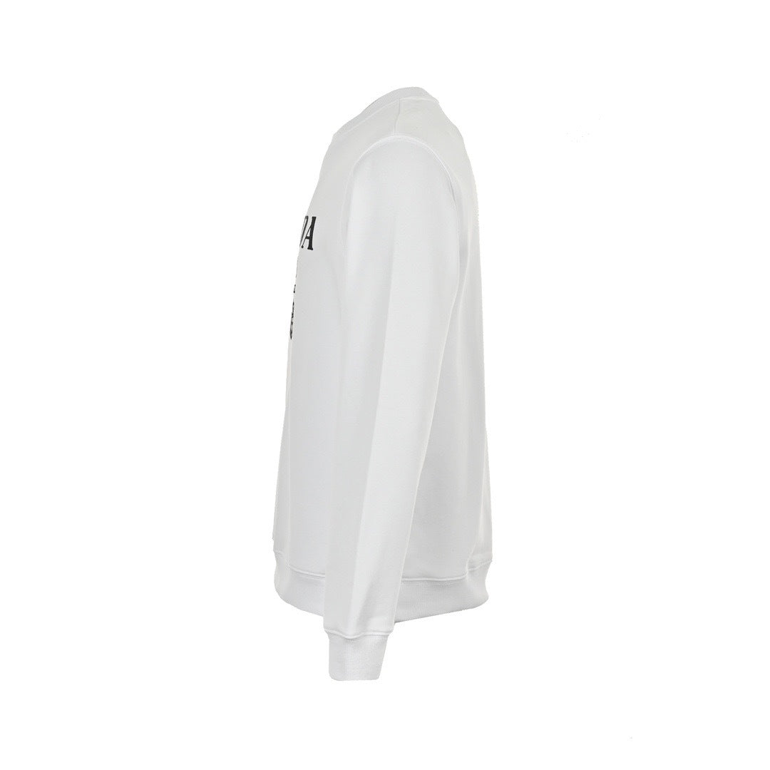 Prada 23Fw embroidered logo round neck sweatshirt