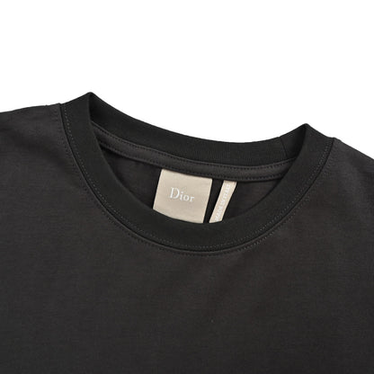 Dior 26ss pocket logo leather stamp short sleeves