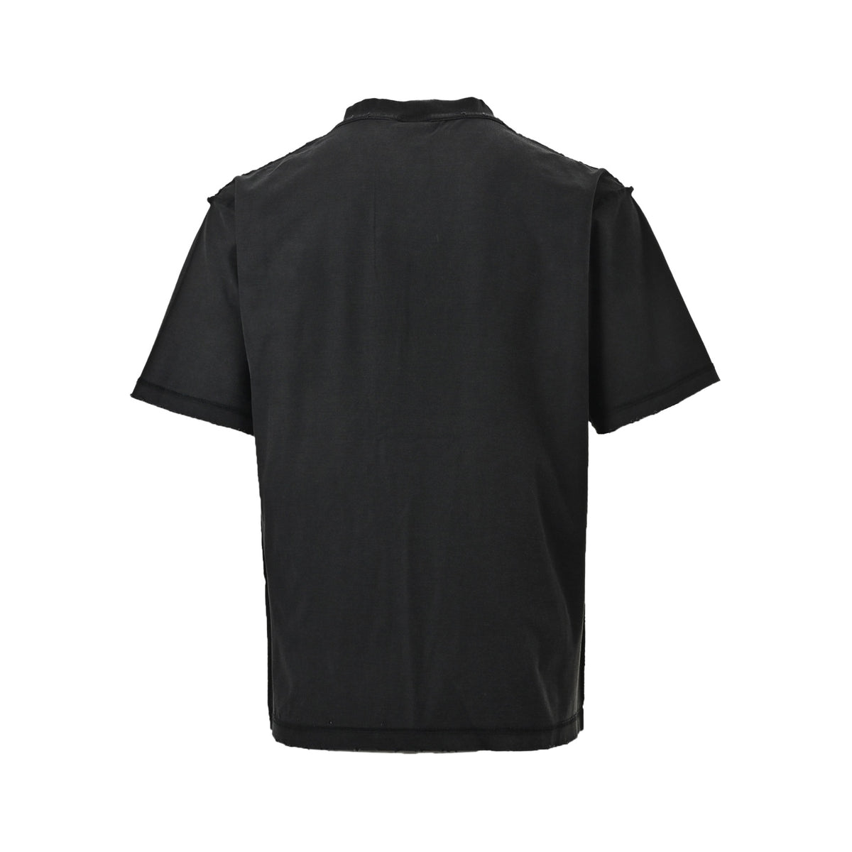 Balenciaga 25ss patch embroidered slogan washed short sleeves