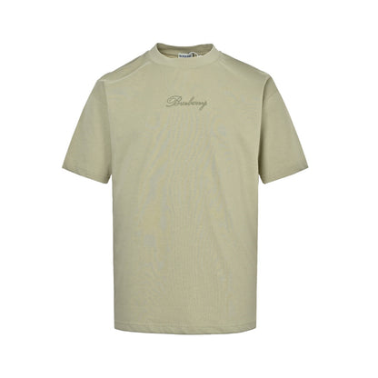 Burberry signature plaid letter embroidered short sleeves on the back