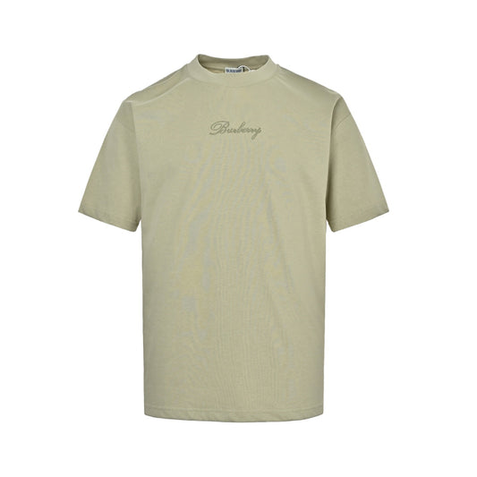 Burberry signature plaid letter embroidered short sleeves on the back