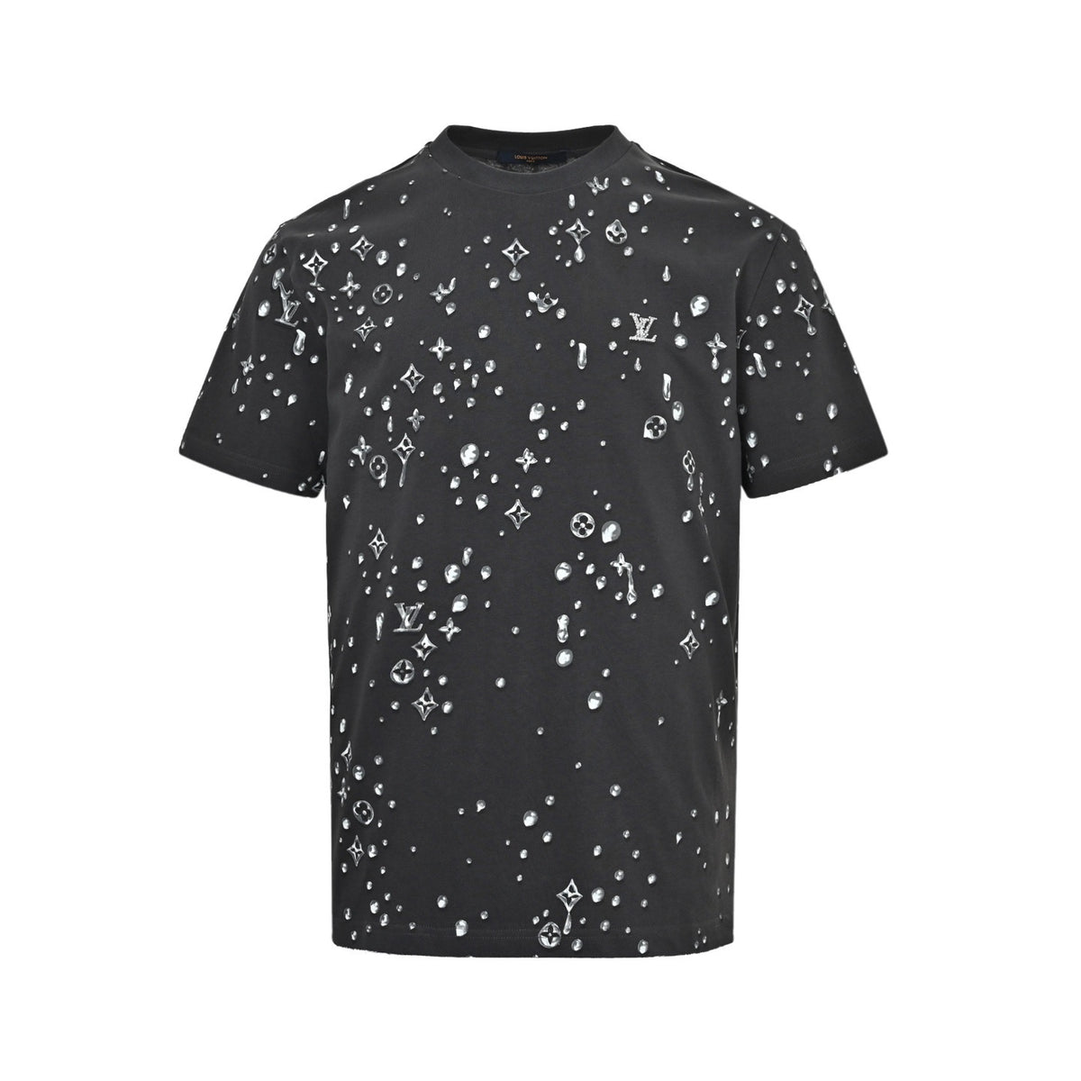 Louis Vuitton 26ss water drop presbyopic letter print short sleeves