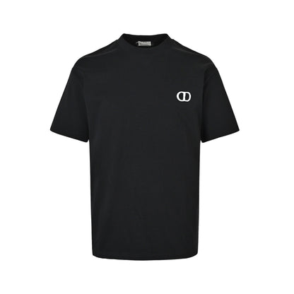 Dior CD letter embroidered short sleeves