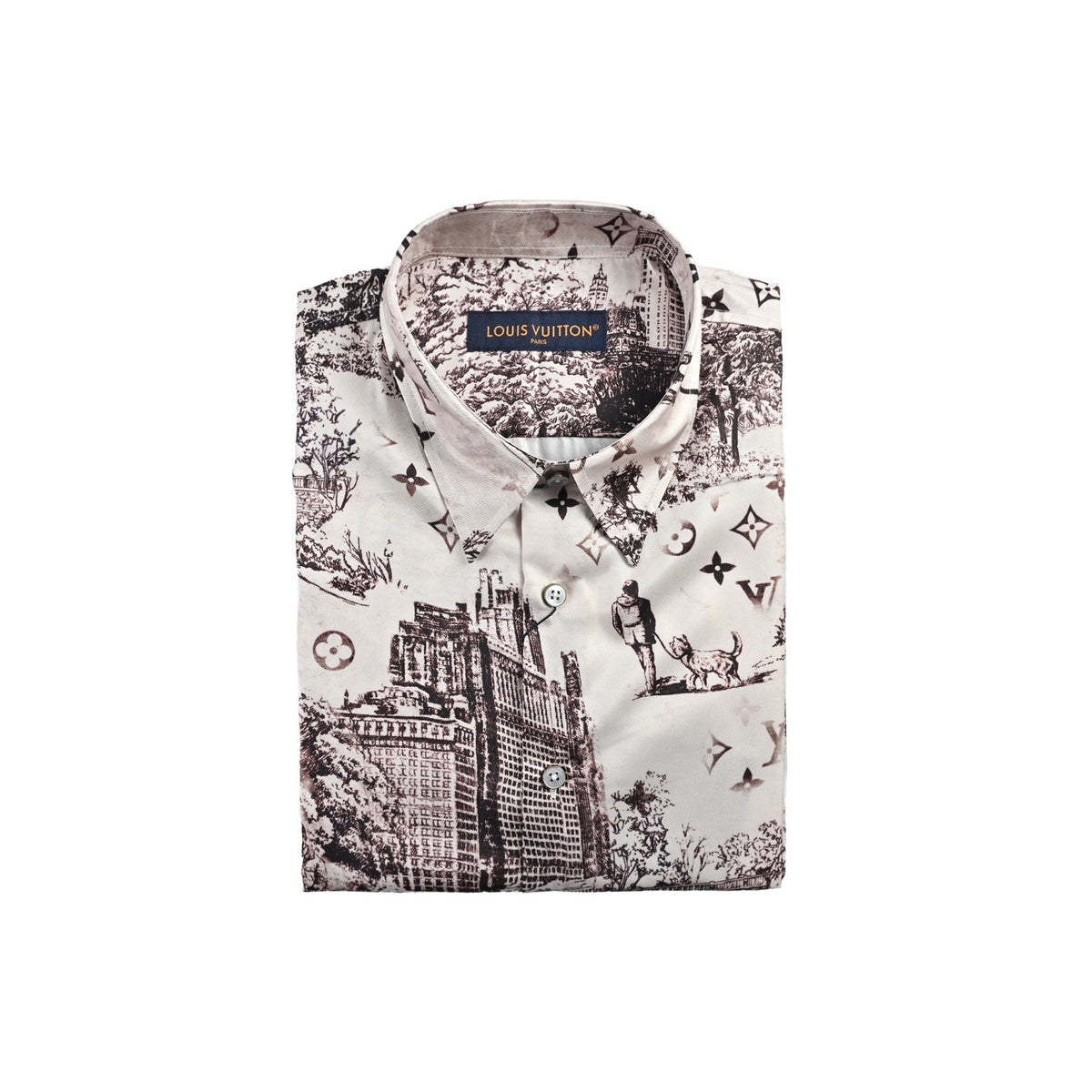 Louis Vuitton urban mulberry silk long-sleeved shirt