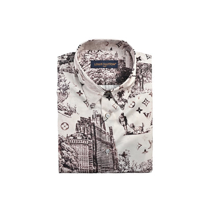 Louis Vuitton urban mulberry silk long-sleeved shirt