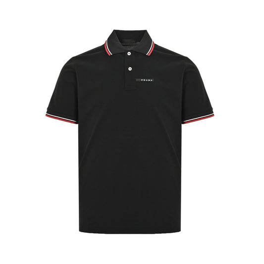 Prada silicone trim Polo short sleeves