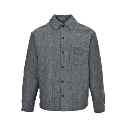 Dior leather patch rhombus cotton jacket
