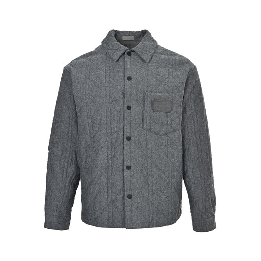 Dior leather patch rhombus cotton jacket