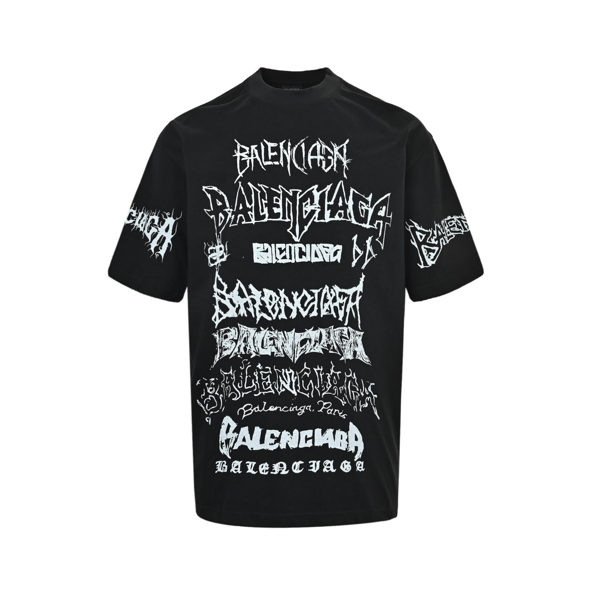 Balenciaga letters are printed all over with breathable graffiti short sleeves