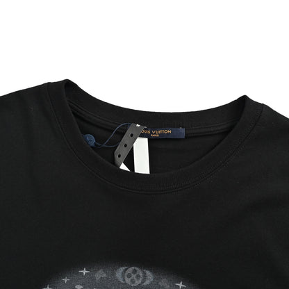 Louis Vuitton ink rendering printed decorative short sleeves