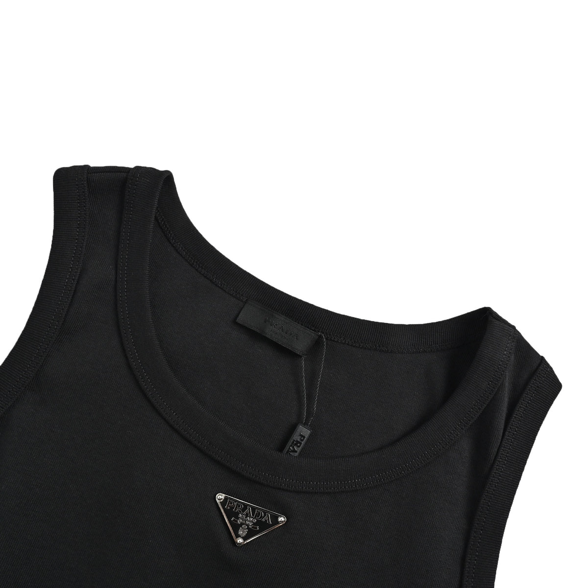 PRADA enamel triangle logo sleeveless vest