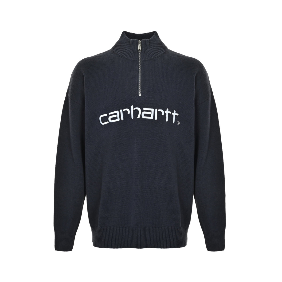 Carhartt WIP/Carhart classic wip wide version zipper stand collar knitted sweater