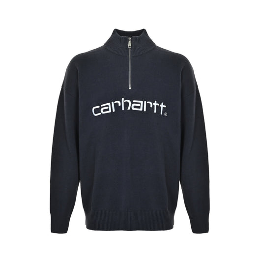 Carhartt WIP/Carhart classic wip wide version zipper stand collar knitted sweater