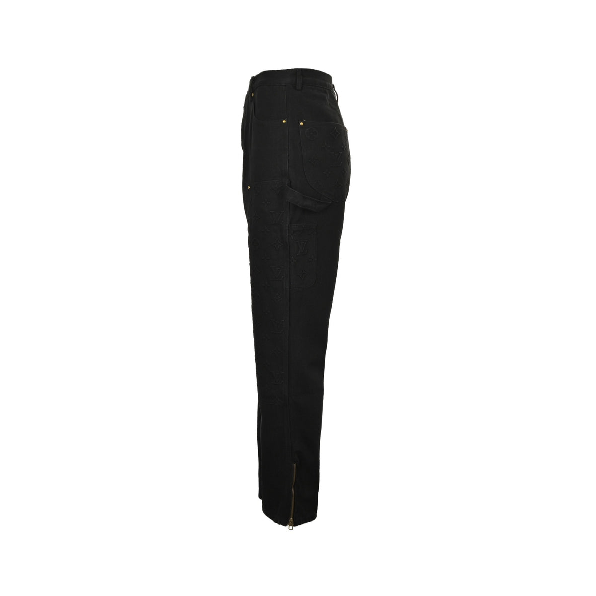 Louis Vuitton presbyopic embossed washed jeans