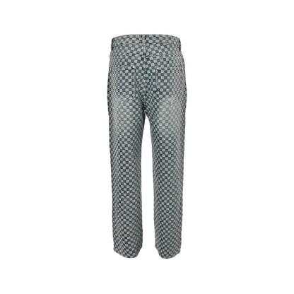 Louis Vuitton 25Fw checkerboard jeans