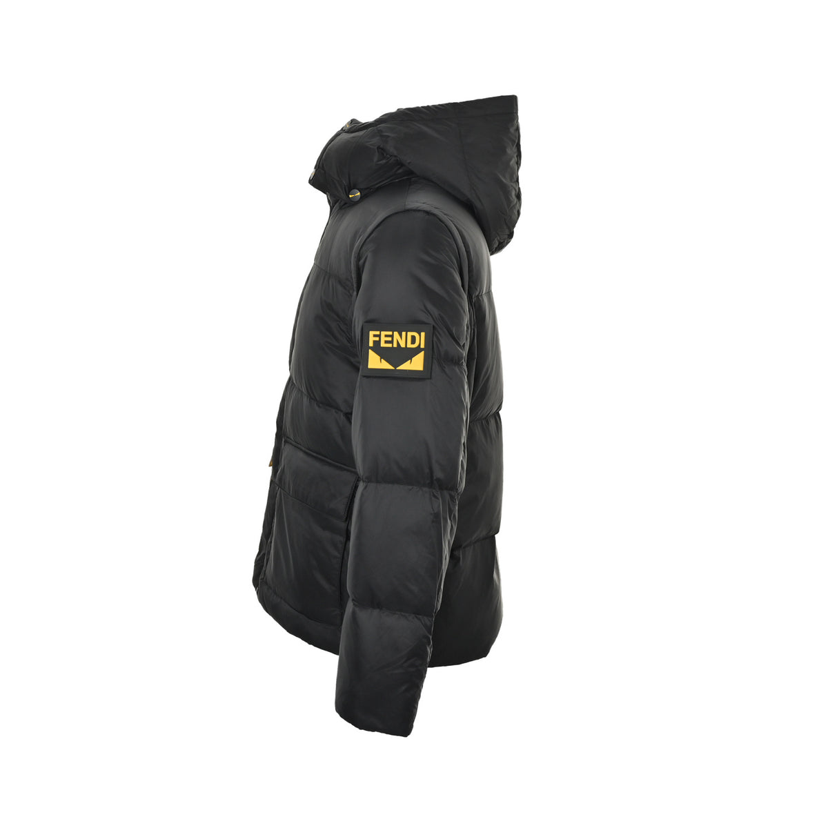 Fendi silicone Velcro arm detachable sleeve hooded down jacket