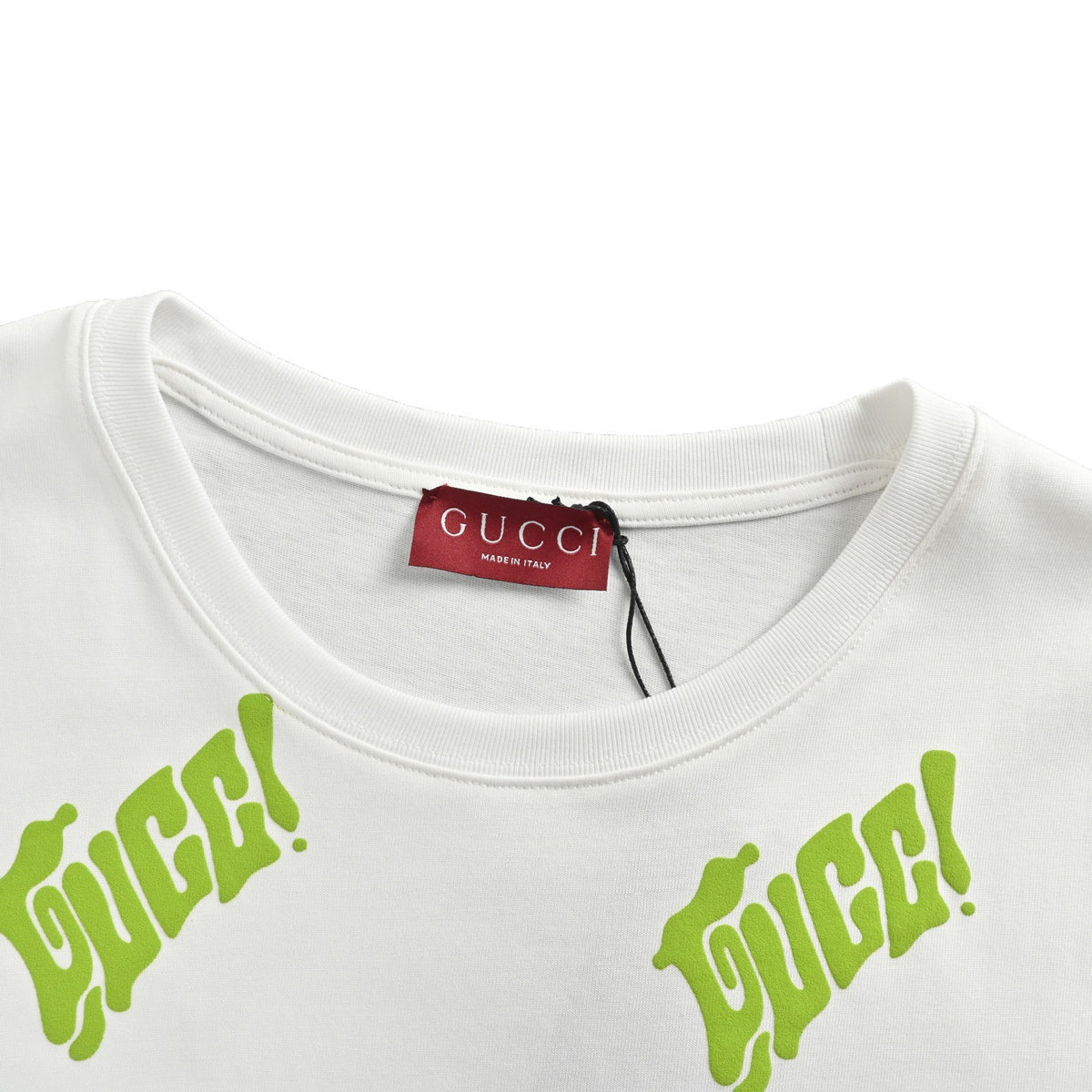 Gucci 25ss green foam printed short sleeves
