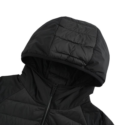 Moncler/Mask 25Fw black label rib stitching hooded lightweight down jacket