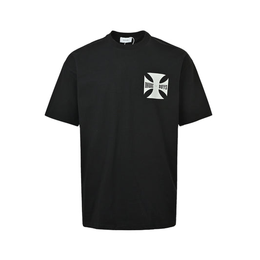 RHUDE Boys cross print short sleeves