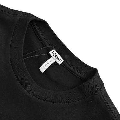 Loewe/Luo Yiwei 24ss embroidered large logo short sleeves