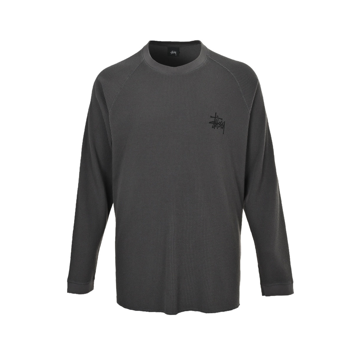 Stussy waffle enzyme washed long-sleeved T-shirt