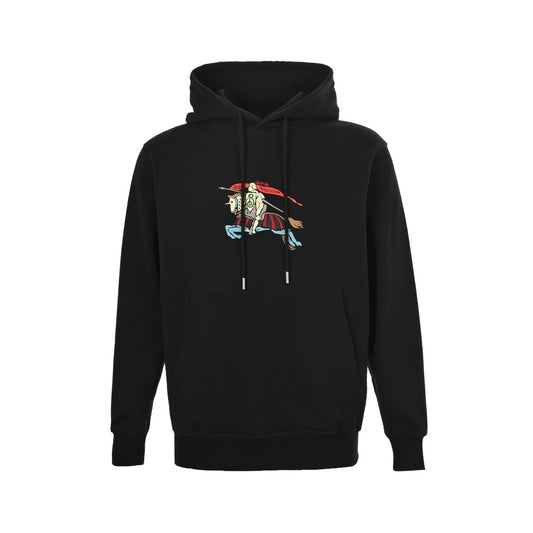 Burberry 25Fw color label war horse embroidered hooded sweatshirt