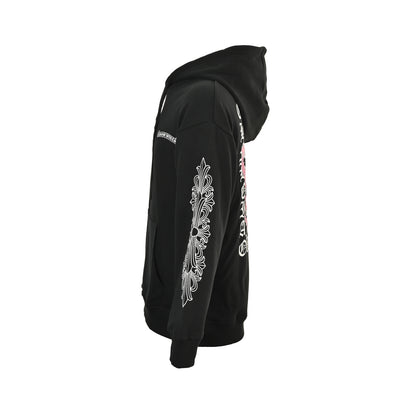 Chrome Hearts/Chrome Heart 25Fw Purple Sword Sanskrit Letter Printed Hooded Sweatshirt