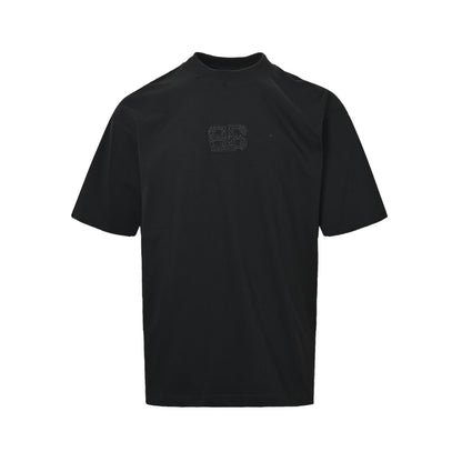 Balenciaga 26ss perm letter logo short sleeves