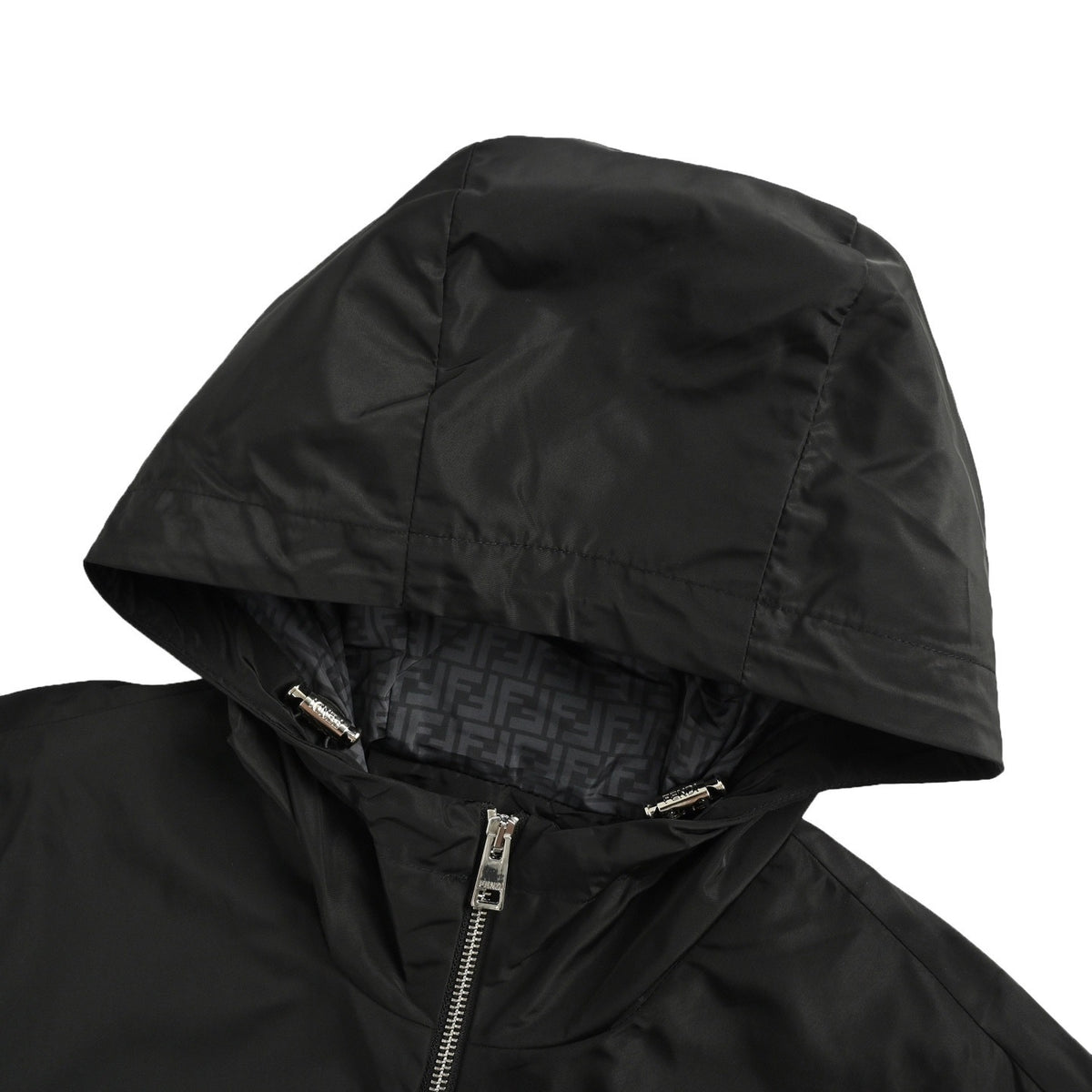 Fendi hardware technical fabric hooded jacket