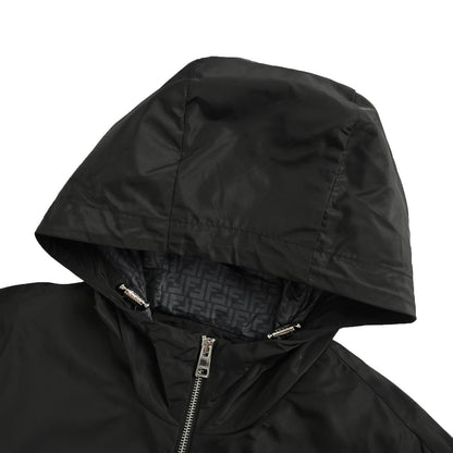 Fendi hardware technical fabric hooded jacket