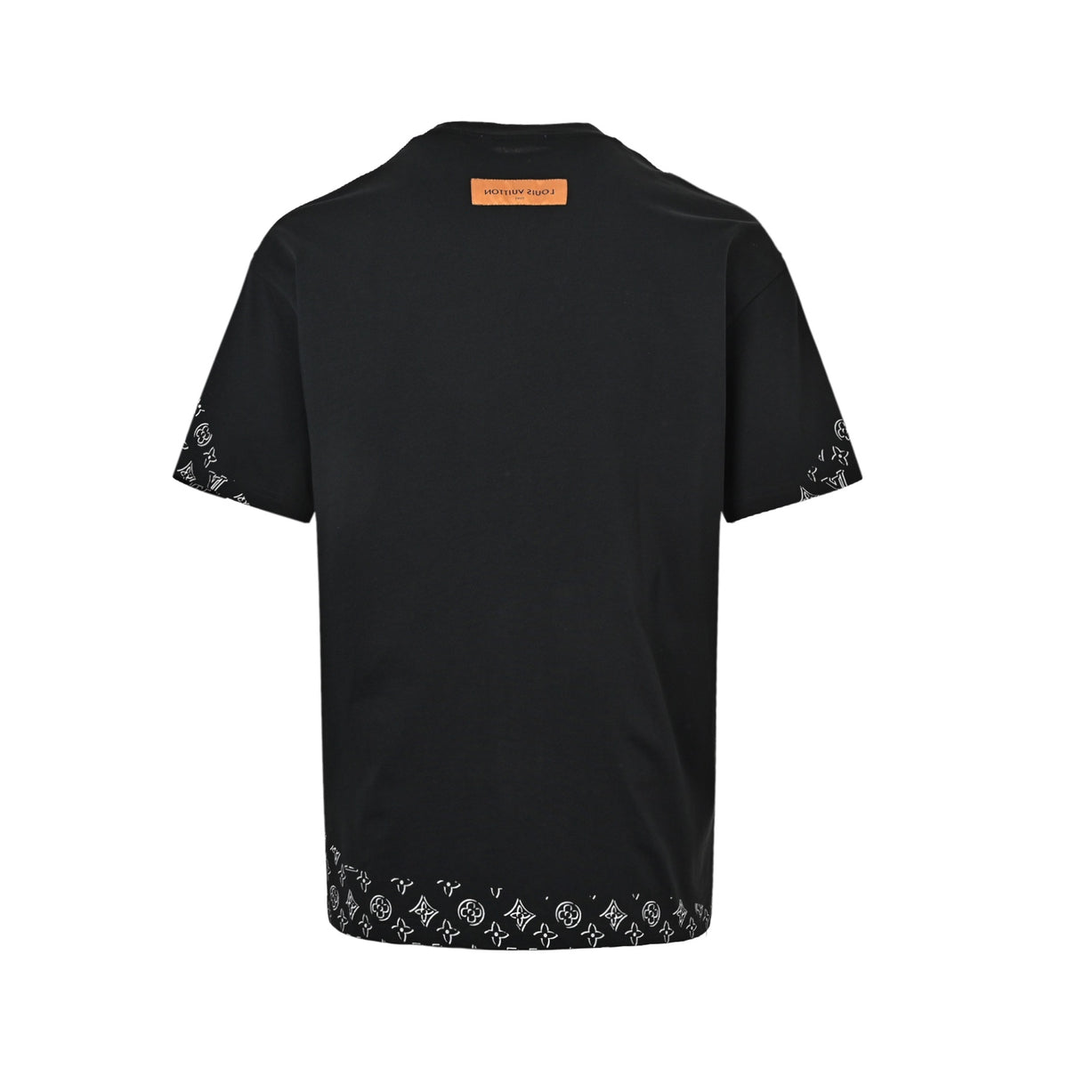 Louis Vuitton leather logo embroidered short sleeves
