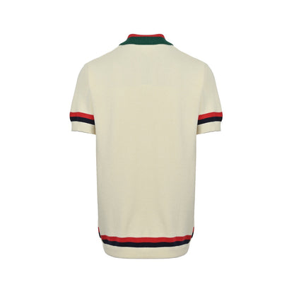 Gucci Double G embroidery stitching Polo knitted short sleeves on the chest