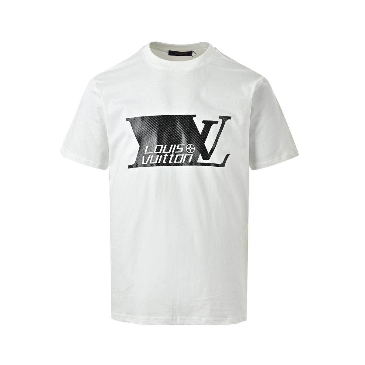 Louis Vuitton carbon fiber letter logo printed short sleeves
