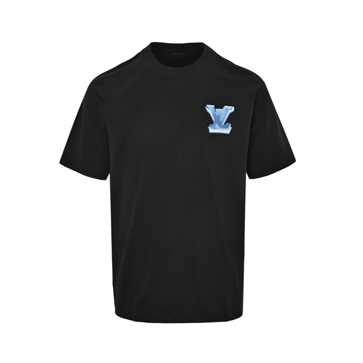 LouisVuitton/Louis Vuitton ice blue crystal three-dimensional LV short sleeves