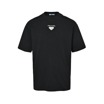 Prada triangle logo letter printed short sleeves
