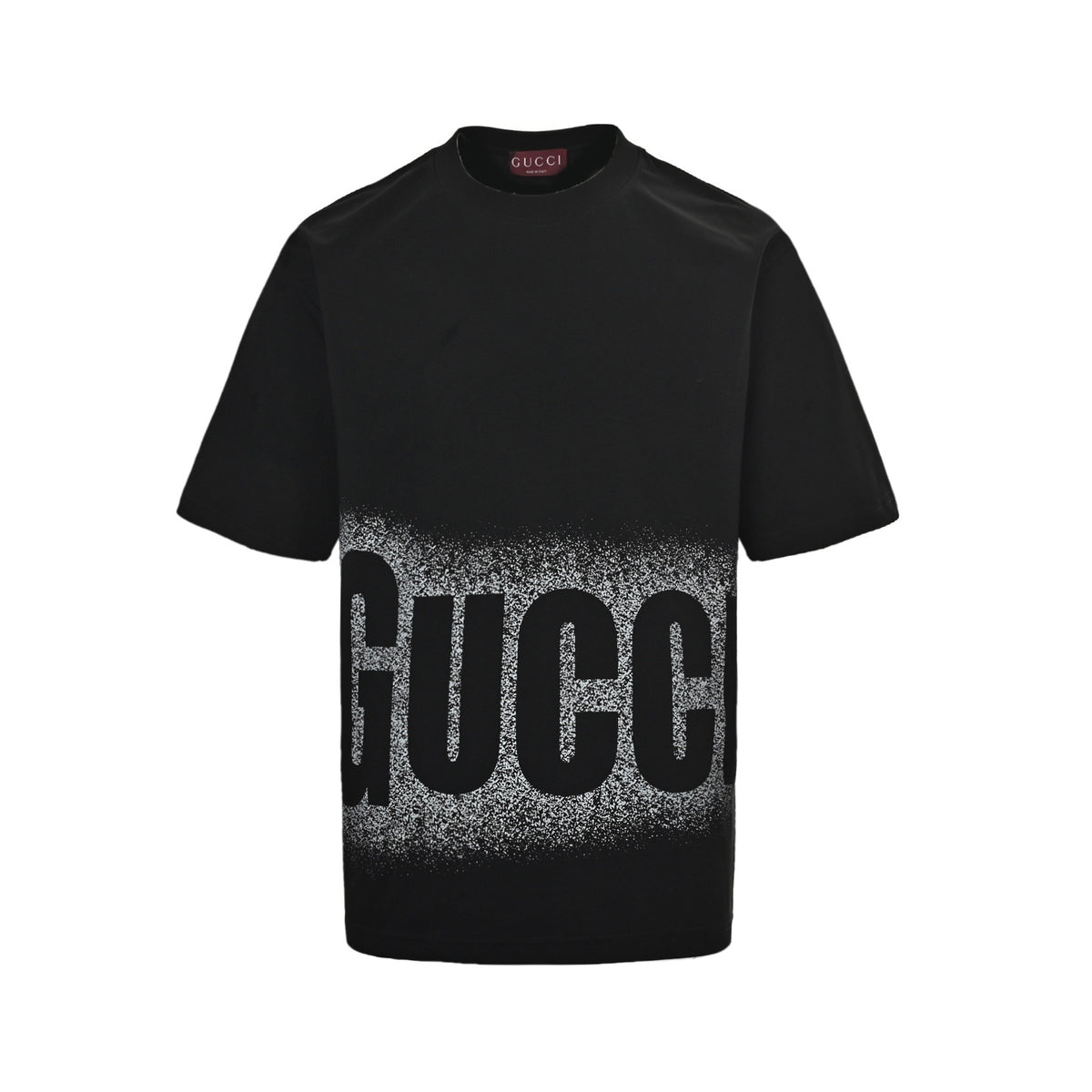 Gucci 25ss inkjet large letters logo printed short sleeves