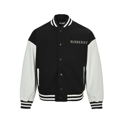 Burberry plaid war horse LOGO baseball jacket jacket