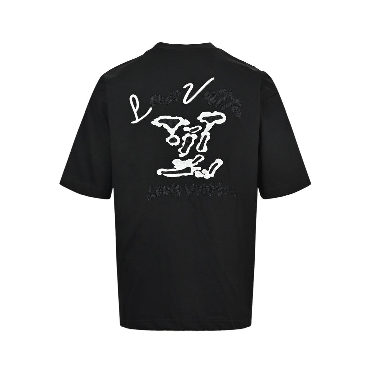 Louis Vuitton 26ss cloud letter logo embroidered short sleeves