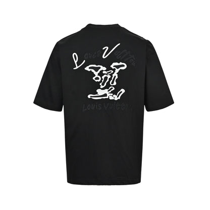 Louis Vuitton 26ss cloud letter logo embroidered short sleeves